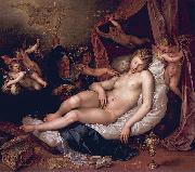 Hendrick Goltzius Sleeping Danae Being Prepared to Receive Jupiter oil painting on canvas